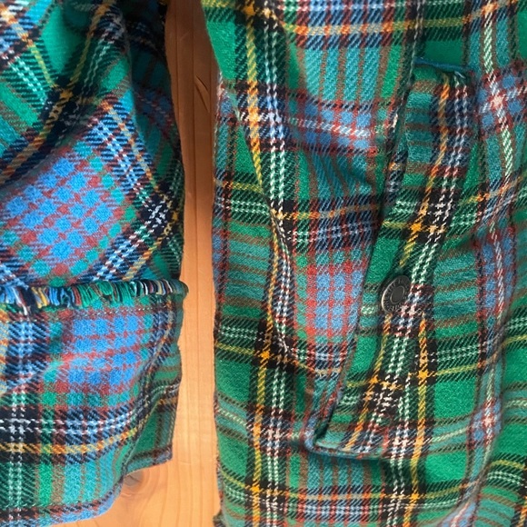 Free People We The Free Wind River Plaid Flannel Pullover Shacket - Picture 5 of 6